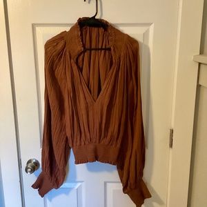 Women’s Casual Ruffle Collar Deep V top